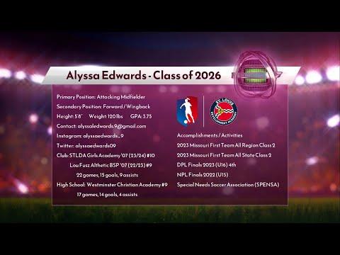 Video of Alyssa Edwards #9 WCA 2023 Varsity Soccer Highlights