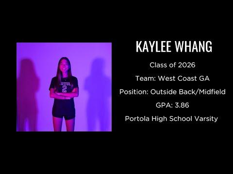 Video of Kaylee Whang 2026 Highlight Video
