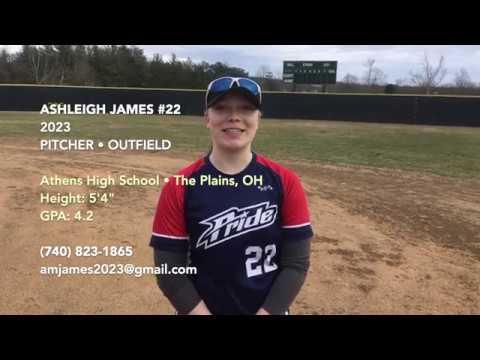 Video of 2023 Ashleigh James- RHP/OF- Skills Video 