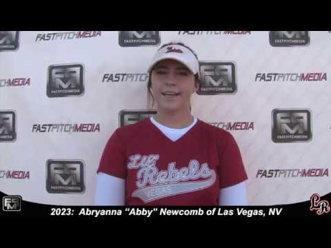 Video of 2023 Abryanna “Abby” Newcomb Power Hitting Catcher & 3rd Base Softball Skills Video - Lil Rebels 
