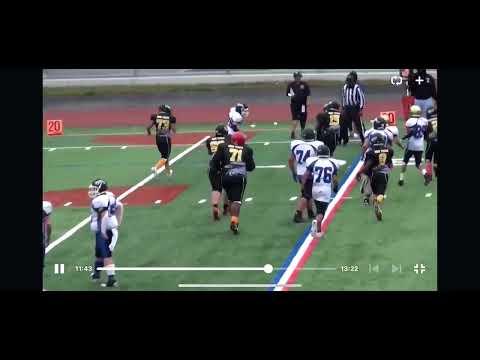 Video of I’m #28 I’m the running back on this I get a pretty good gain on it 