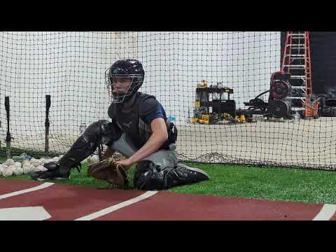 Video of Kyle Markham 10th grade catching skills work Nov 2023