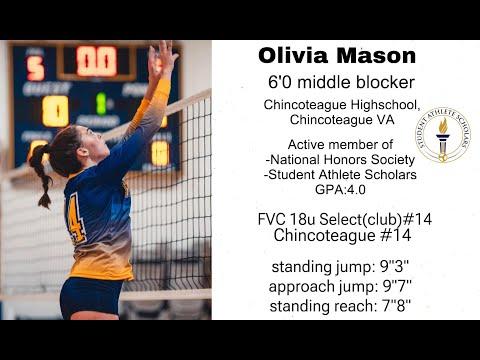Video of Olivia Mason 2025 MB-Chincoteague HS, VA- Fall '23 Highlights
