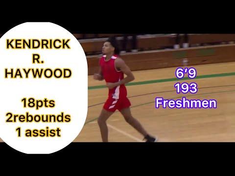Video of 6'9 college freshmen Kendrick R. Haywood