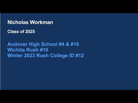 Video of Nicholas Workman Soccer Highlight 2023.01.14