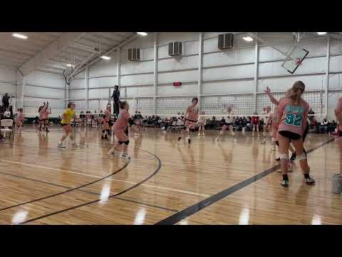 Video of Dunes 14 Teal Aubrey #6 Libero-Passing (yellow shirt)