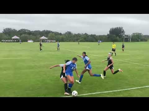 Video of Mya Wooton playing outside back with ODP Eastern Region team vs Western Region team