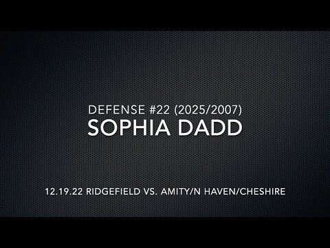 Video of Sophia Dadd (2025 / 2007) RHS Varsity Hockey #22 RD 12.19.2022