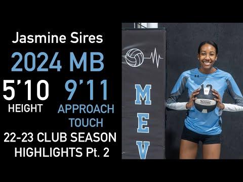 Video of Jasmine Sires | 2024 MB/OH | Club Highlights 2023 PT.2 (APR-JUN)