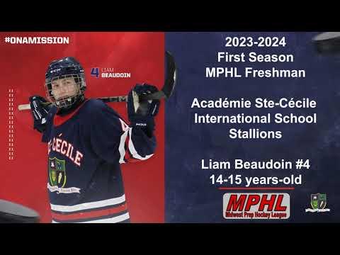 Video of 2023-2024 Rookie Season MPHL Freshman Liam Beaudoin Highlights