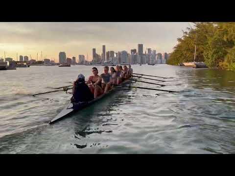 Video of Miami Rowing Club varsity girls practice January 19,2023