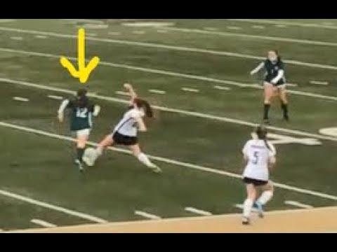 Video of #12 Green RT FWD-2021 HS Game-couple of runs, dribbling, passing on run