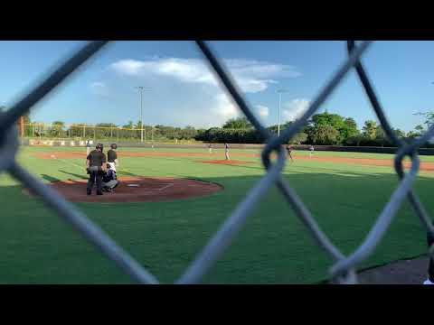 Video of 2020 Daniel Quinones throwing out runner at second on blocked ball. 