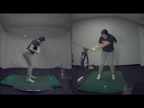 Video of swing analysis following an indoor lesson