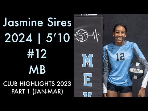 Video of Jasmine Sires | 2024 MB/OH | Club Highlights 2023 PT.1 (JAN-MAR)