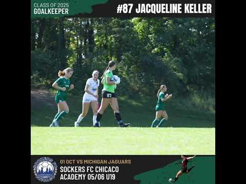 Video of Jacqueline Keller | 10.01.23 Sockers vs MI Jags 06 U19 GA Highlights