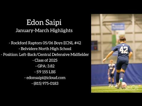 Video of Edon Saipi (#42) January-March Highlights
