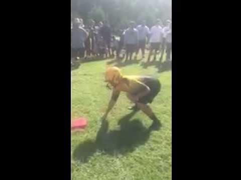 Video of Zach Lloyd- Base blocking Winner-Hodges O-Line Camp 2017