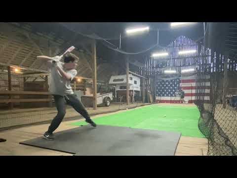 Video of Nick Parker CA 2022 MIF Hitting Curveballs Batting Cage 3.99/GPA Arcata, CA