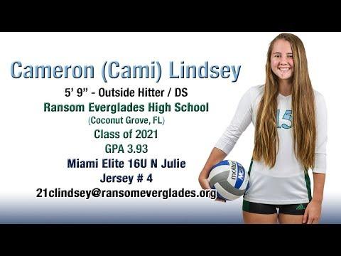 Video of Cameron (Cami) Lindsey Spring 2019 Volleyball Highlights Class of 2021