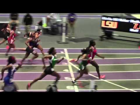 Video of Morgan Thibeaux's 3rd place finish in 2015 LHSAA State Indoor Meet: Lane 7