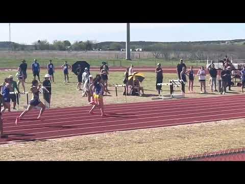 Video of Loralai Lee setting Bryson High School record in 100m at District with a 12.42