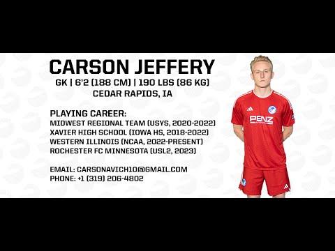 Video of Carson Jeffery USL2 Highlights
