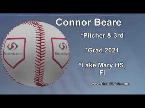 Video of Connor Beare 2021 grad, 3rd Base, Pitcher