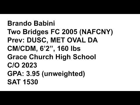 Video of Brando Babini - Fall 2021 Highlights