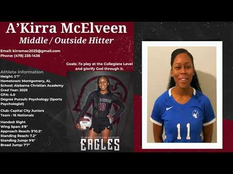 Video of A'kirra McElveen Volley Ball (MH) Class of 2025