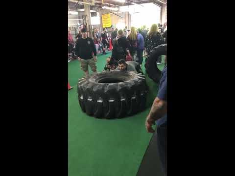 Video of 600 lb. timed tire flips