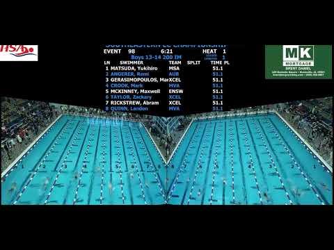Video of 2023 SES LC Championship 13 14 Boys 200 IM B Final Marios Gerasimopoulos 3rd Place