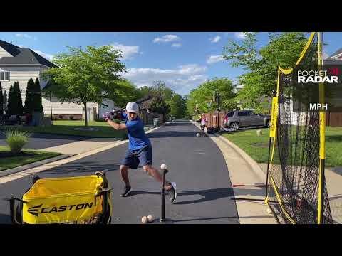 Video of Exit Velocity from Tee Ball on May 12, 2020