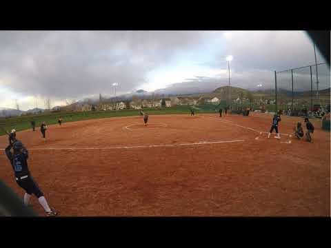 Video of Amanda Insalaco - Double Off Top of Fence - Payson High School (03/24/18)