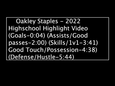 Video of Oakley Staples - 2022 High-school Highlight Video