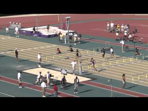 Video of Bryiana Richardson 100h, Lane 7, red and white top- black bottom