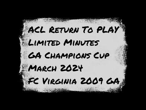 Video of GA Champions Cup ACL Return to Play U15 FC Virginia