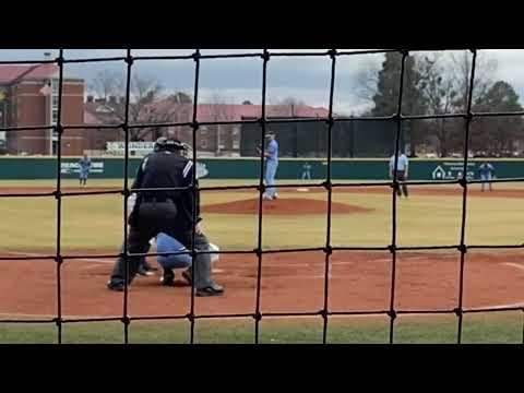 Video of JuCo Freshman RHP Myles Anderson 2/16 Start Highlights, 6’4 190lbs.