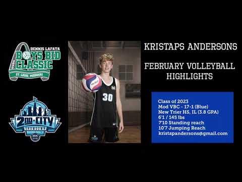 Video of Kristaps Andersons February Volleyball Highlights