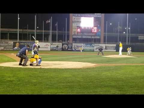 Video of 4-22-2019 Ryan hits double at Railcats Stadium in Gary IN.