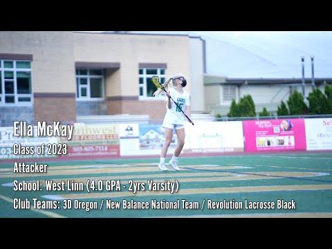 Video of Ella McKay 2023 Short highlight film 2021 year