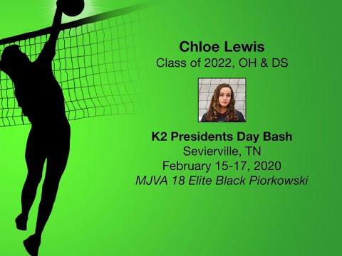Video of Chloe Lewis, Class of 2022 OH & DS: MJVA 18 Elite Black K2 Presidents Day Bash 2020