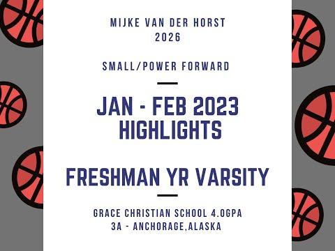 Video of Highlights Freshman Year on Varsity Jan-Feb 2023