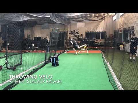 Video of Throwing Velocity (93 mph)