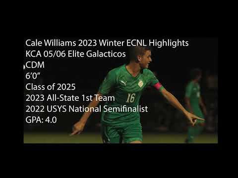 Video of Cale Williams 2023 Winter ECNL Highlights
