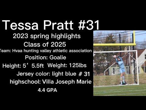 Video of Tessa Pratt spring 2023 soccer highlights