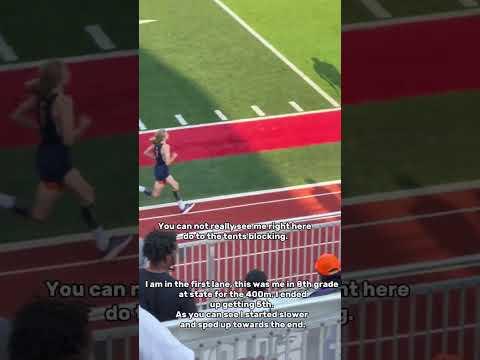 Video of May 20th 2023, 400m, lane 1, 8th grade state