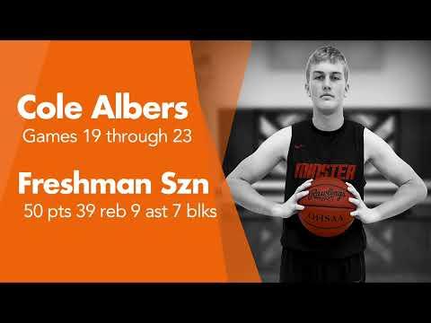 Video of #42 Cole Albers 2026 PF/C - Minster Varsity Freshman Season Games 19-23