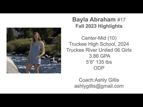 Video of Bayla Abraham Fall 2023 Highlights