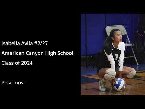 Video of Isabella Avila - ACHS Varsity 2022 #2/#27 LIB